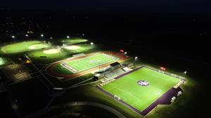 Aerial shot of SHHS soccer, football and baseball fields
